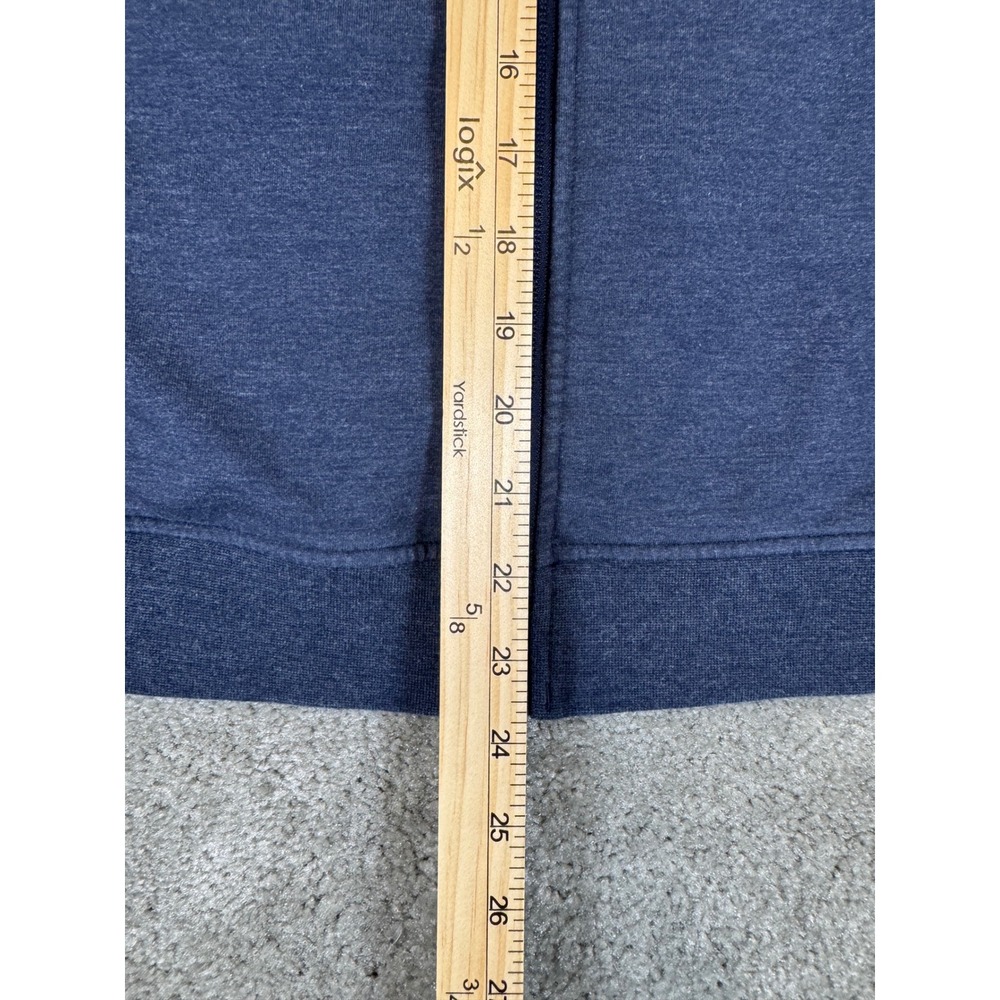 Lululemon Mens City Sweat Full Zip Hoodie Navy Blue Heathered Size S - Picture 7 of 9